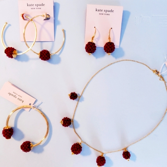 Kate Spade BNWT very berry hoops - Picture 4 of 5